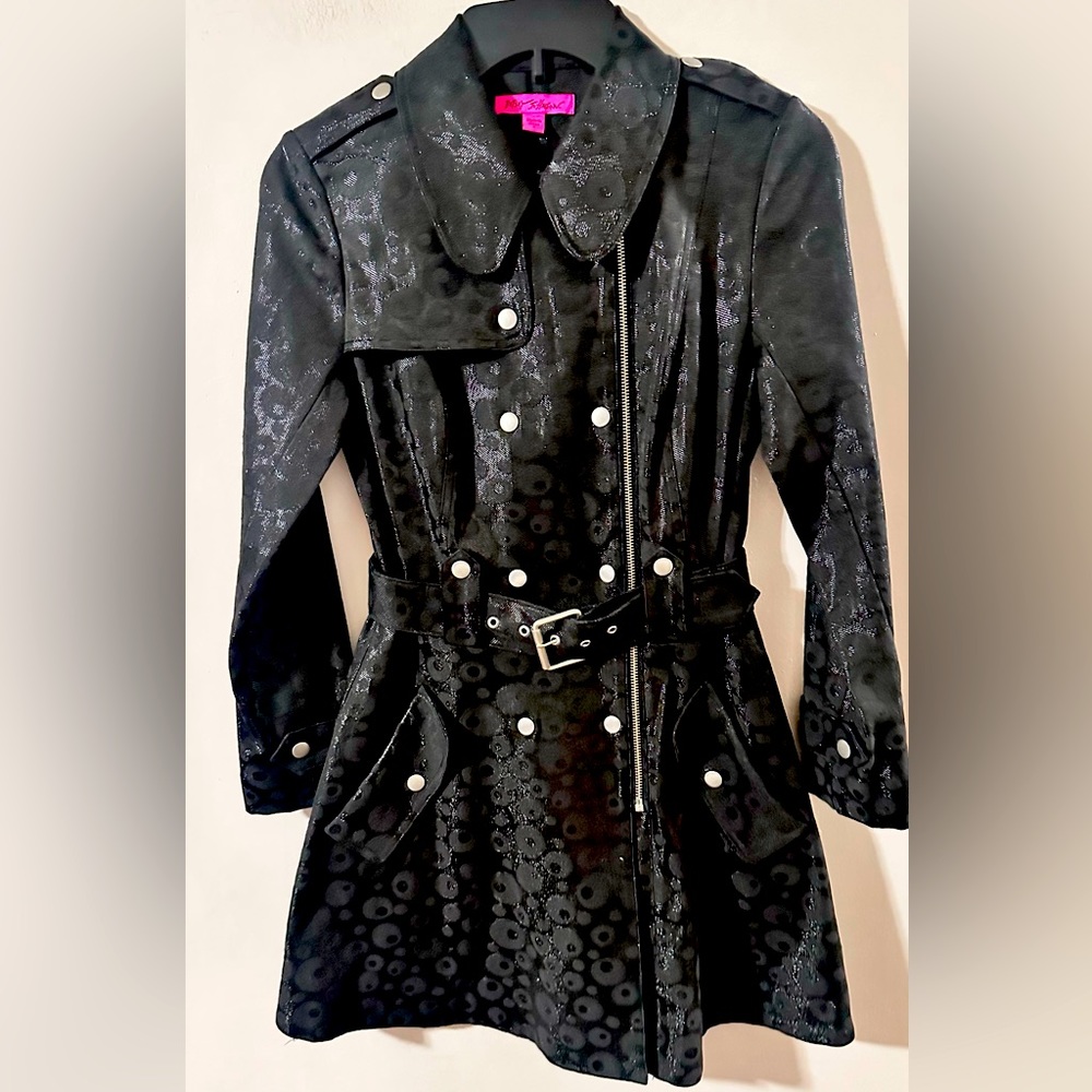 Betsey Johnson Metallic Trench Coat